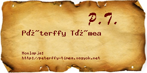 Péterffy Tímea névjegykártya